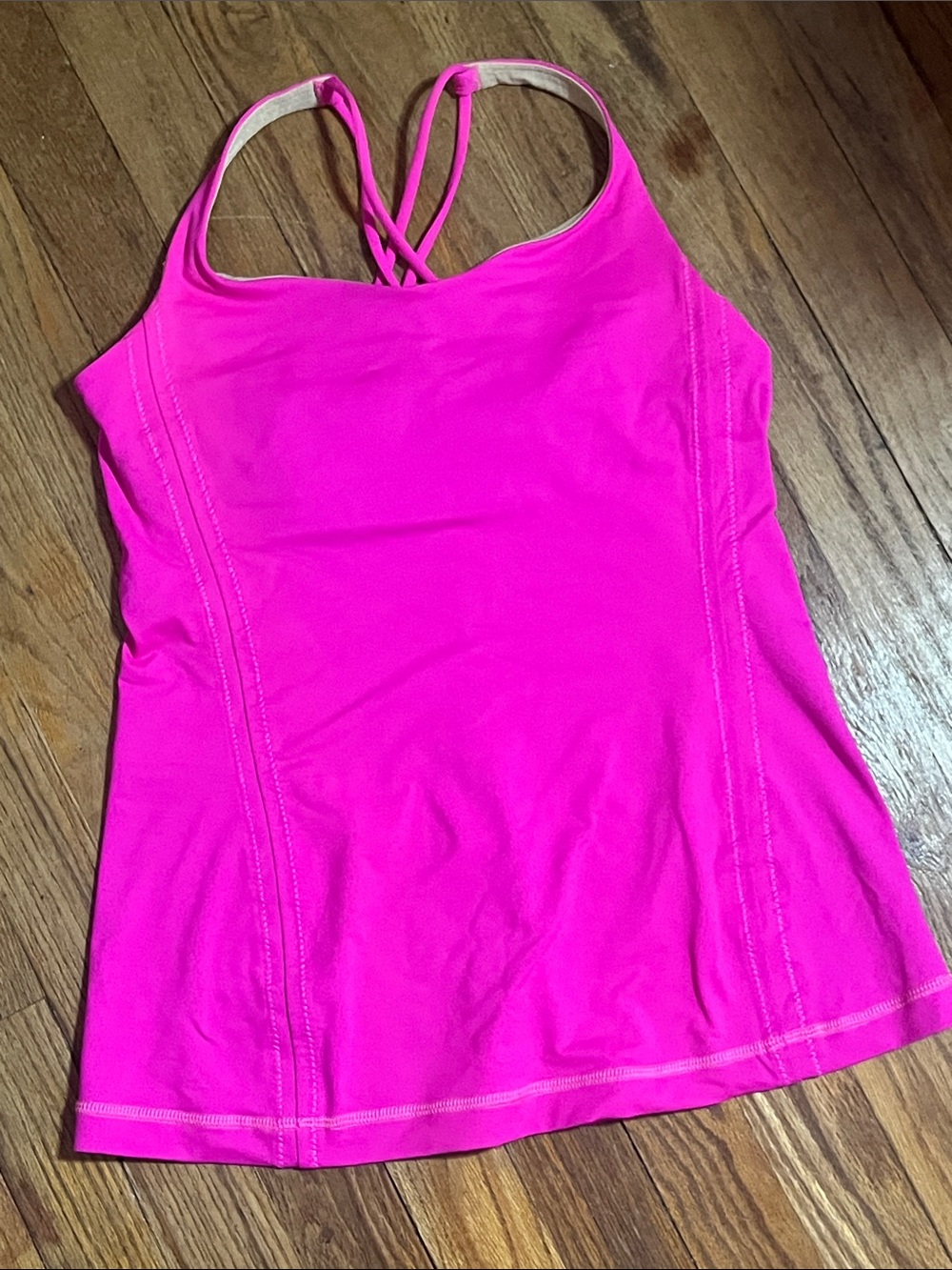 Strappy racerback lululemon tank with shelf bra